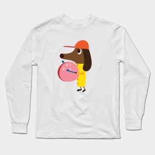 Dachshund Drummer Long Sleeve T-Shirt